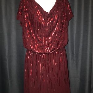 Maroon sequined tunic